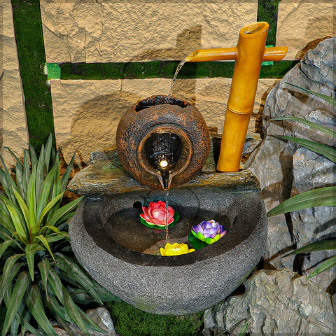 indoor bamboo water fountain