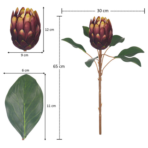 Faux Protea Stem for Floral Arrangements