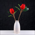 Artificial King Protea with Leaves