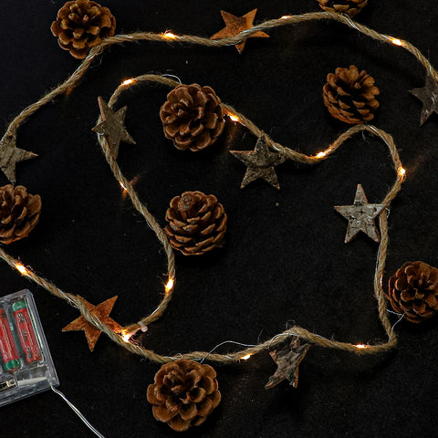 Christmas tree lights with stars