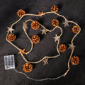 Christmas LED lights string with pinecones and stars