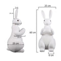 Artificial white rabbit decor