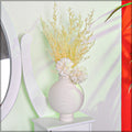 White ceramic vase with unique textured design
