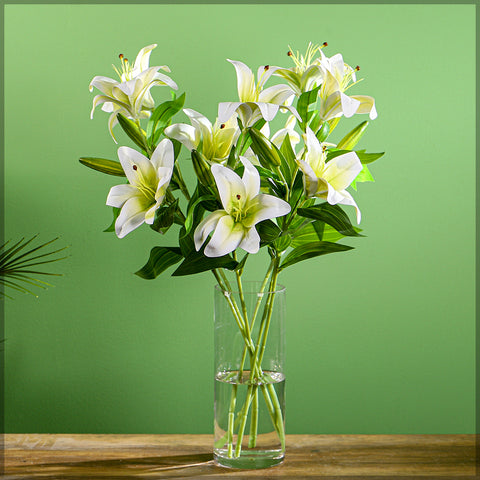 artificial lilies for tropical décor