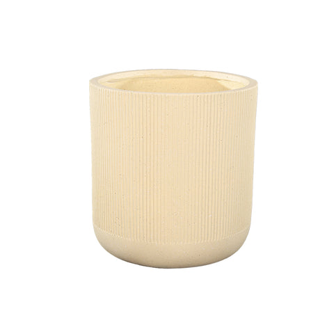 magnesium oxide round ribbed planter