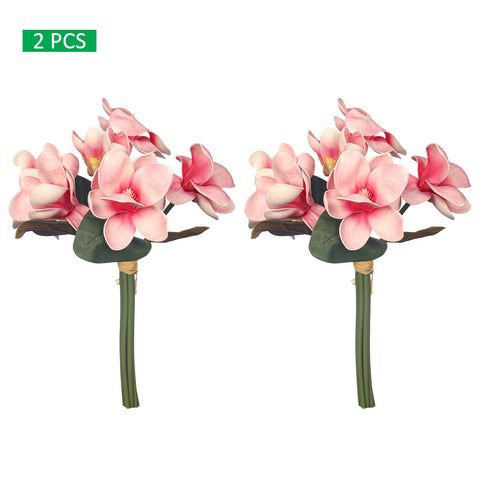2 Bunches Artificial Magnolia Flowers