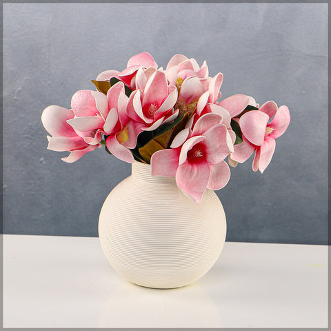 2 bunch silk magnolia flowers