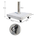 square marble umbrella base
