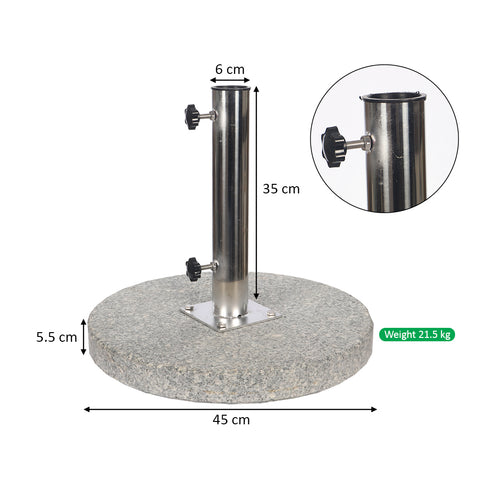 20 kg Round Marble Umbrella Base