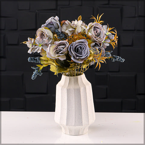 artificial mini rose bunch with filler