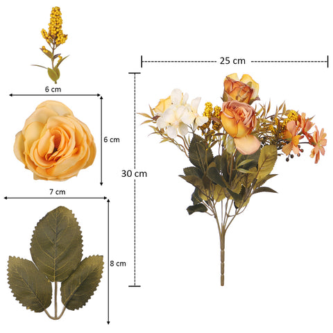 faux mini rose flower bunch