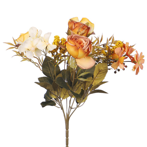 Artificial rose bunch with filler