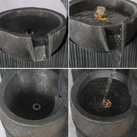LED light water feature