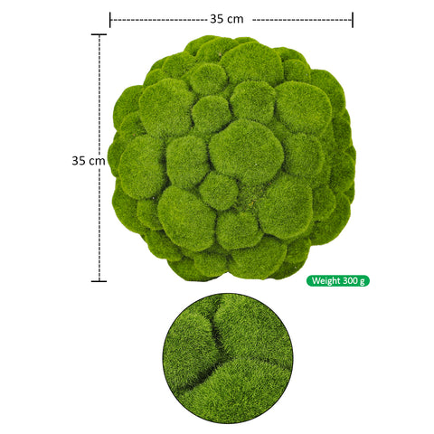 Green moss ball for decoration