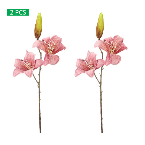 2-Packs 3heads Nearly Natural Lily Flower
