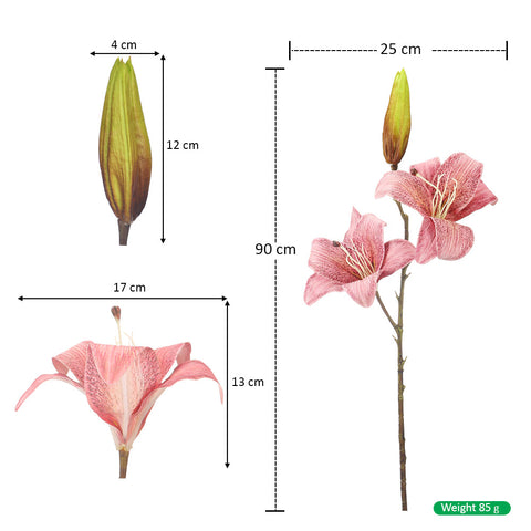 2-Packs 3heads Nearly Natural Lily Flower