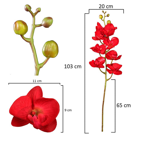 Artificial orchid flowers set