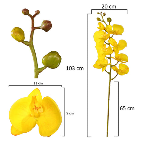 Decorative faux orchid stems