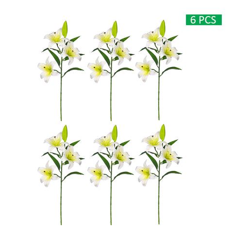 artificial white lily for floral arrangements