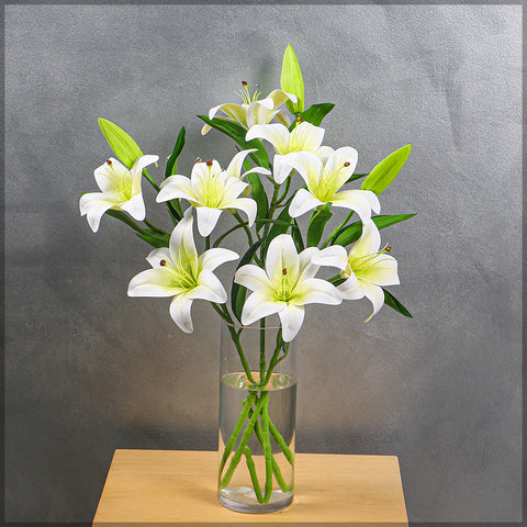 artificial white lily