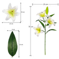 nearly natural white lily for decoration