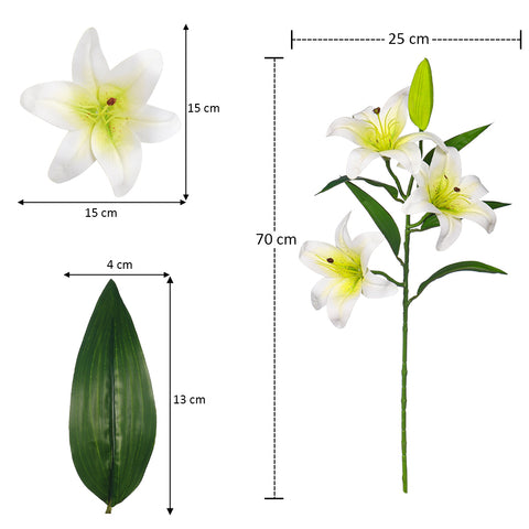 nearly natural white lily for decoration