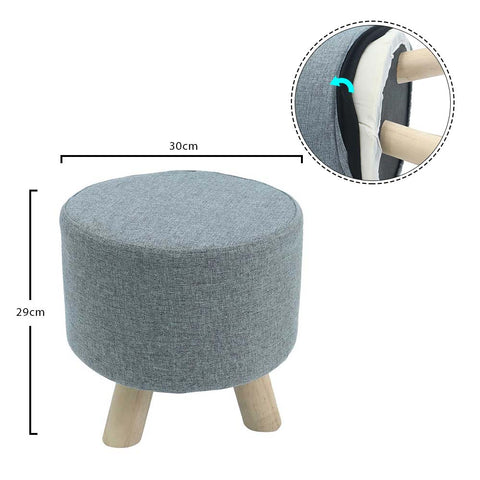 Round Shaped Ottoman Wood StoolRound Shaped Ottoman Wood Stool