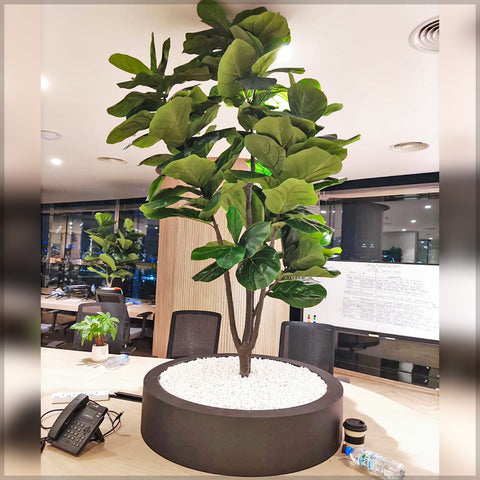 faux indoor potted plants for desk