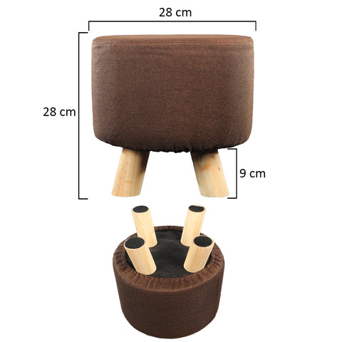 Round Shaped Ottoman Wood Stool