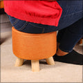 Round Shaped Ottoman Wood Stool