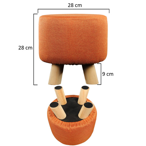 Round Shaped Ottoman Wood Stool