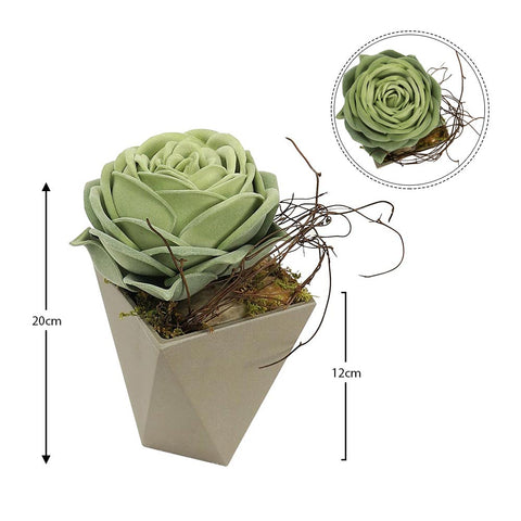 Artificial Green Succulent Pot