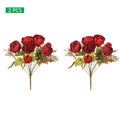 2Pcs Set Artificial Silk Peony Bunch Flowers