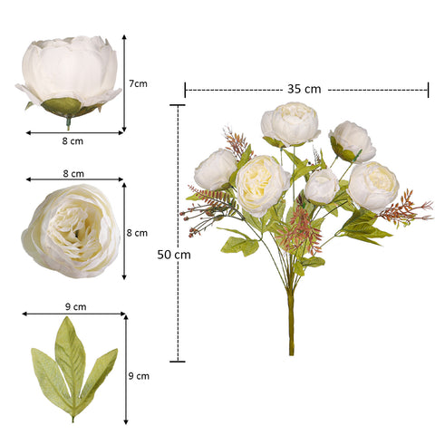Silk Peony Bouquet for Home Decor