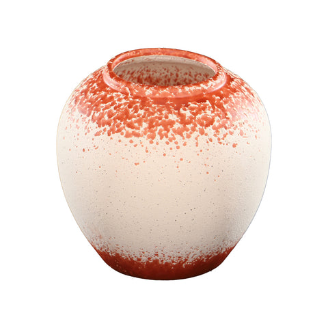 Modern design orange white ceramic vases for stylish interiors