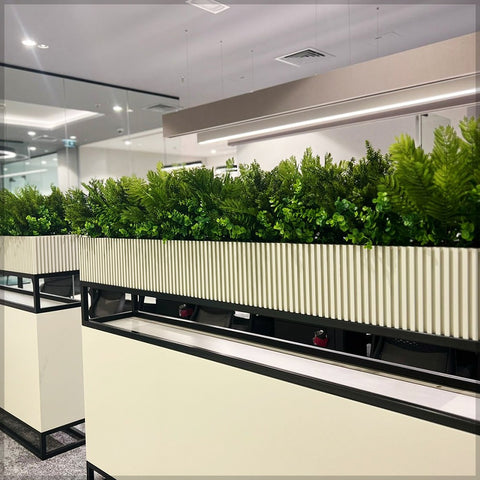 faux plant boxes for office spaces
