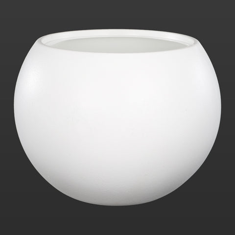 White Ball Plastic Planter