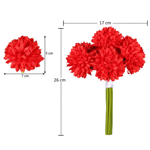 Silk Pom Pom Flower Stems for Vases