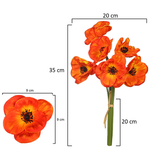 Red Artificial Poppy Flower