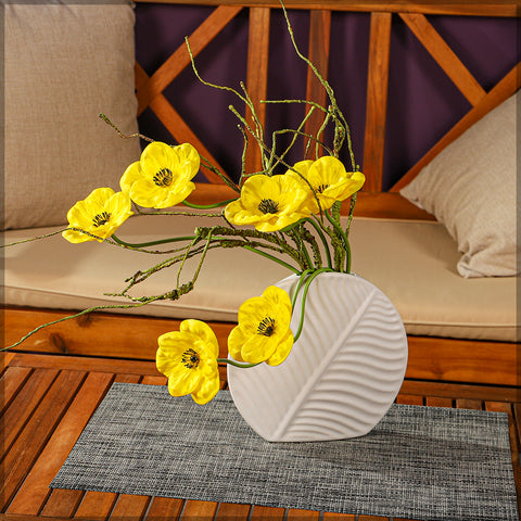 Faux Poppy Stems