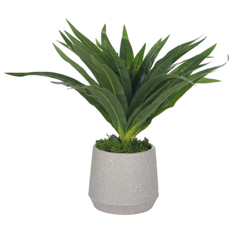 potted artificial grass leaves