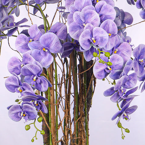 Natural look purple orchids