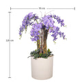 Decorative purple orchids in pot