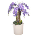 Purple artificial orchid arrangement