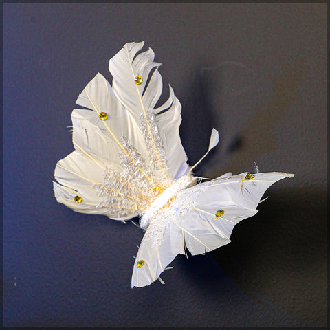 Feather butterfly décor