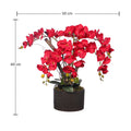 Faux red orchids