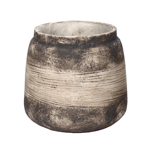 stylish round concrete pot