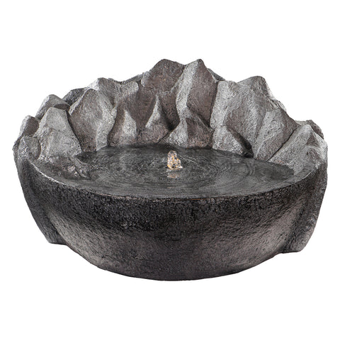 round fountain with light