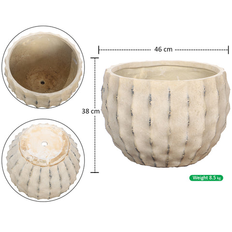 large rustic garden pots
