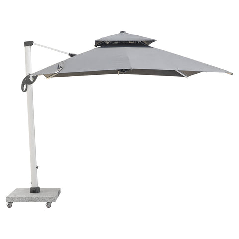3m Cantilever Garden Parasol  with 150kg Marble Base